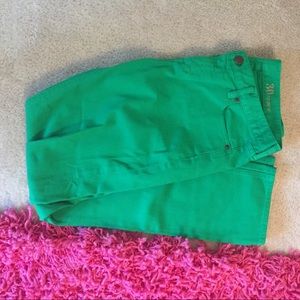 J. Crew matchstick green denim